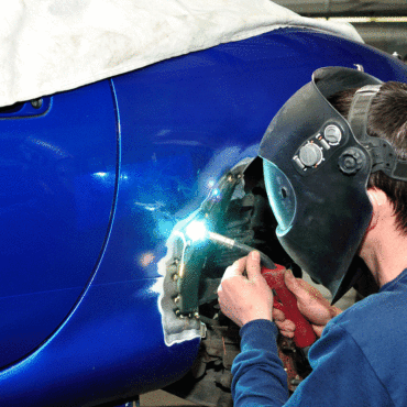 Norma Jean Towing welder repairing a client